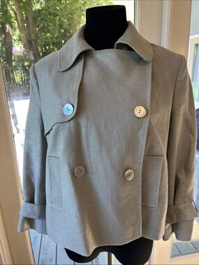 Women's Light Taupe 100% Linen Jacket